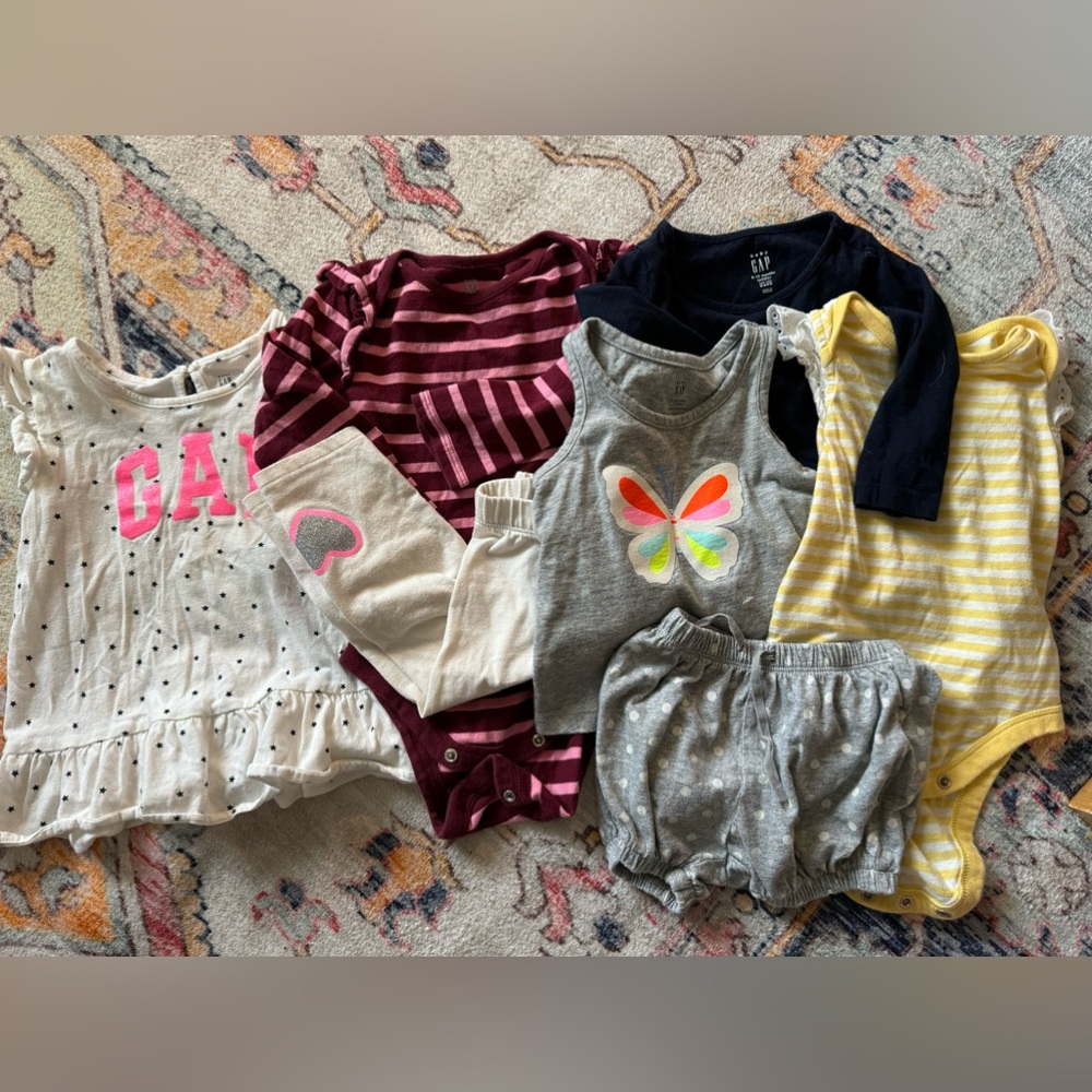 Lot of 7 Baby Gap SPRING outfits 6m - 3yr